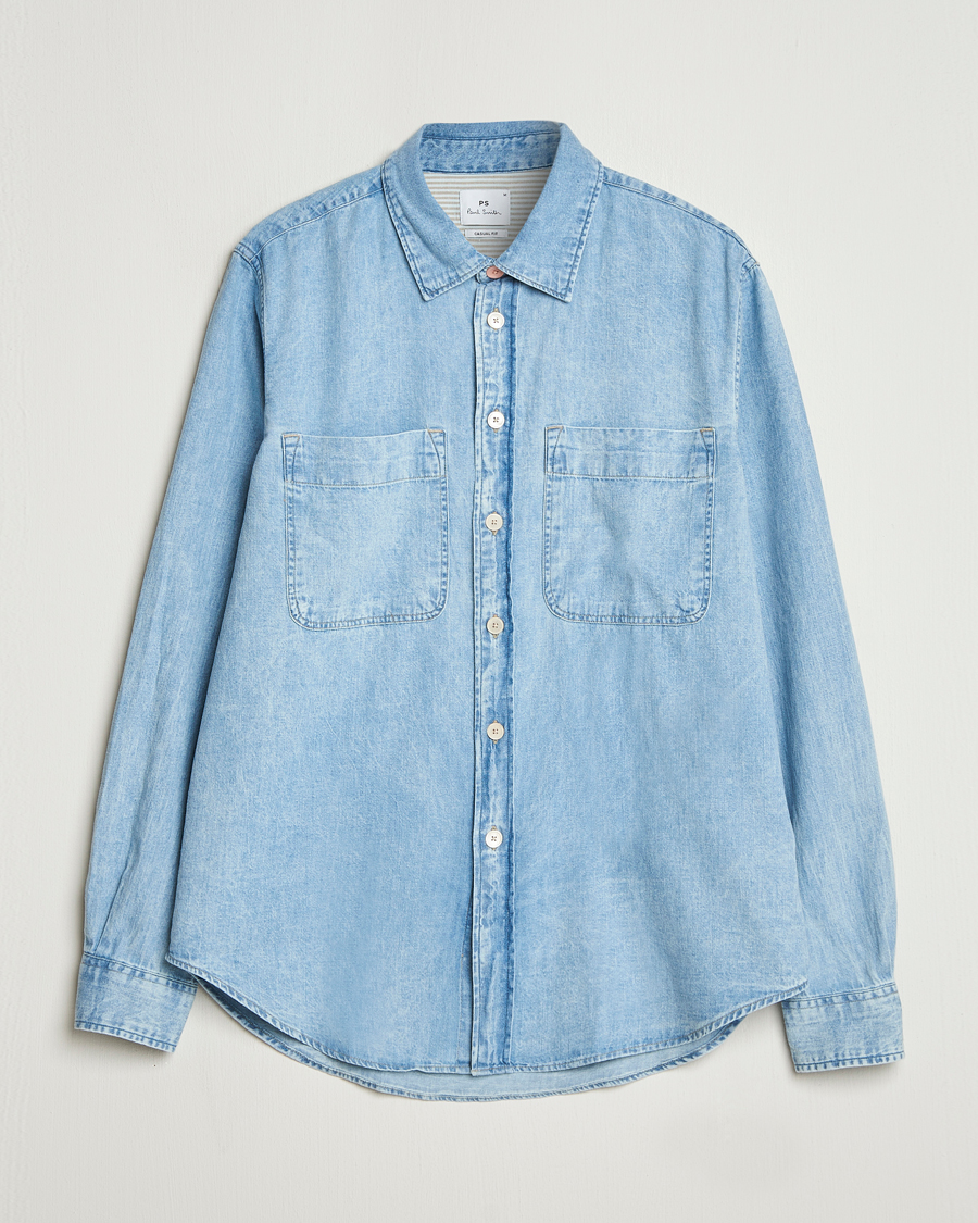 Hombres | Camisas | PS Paul Smith | Casual Fit Denim Shirt Washed Blue