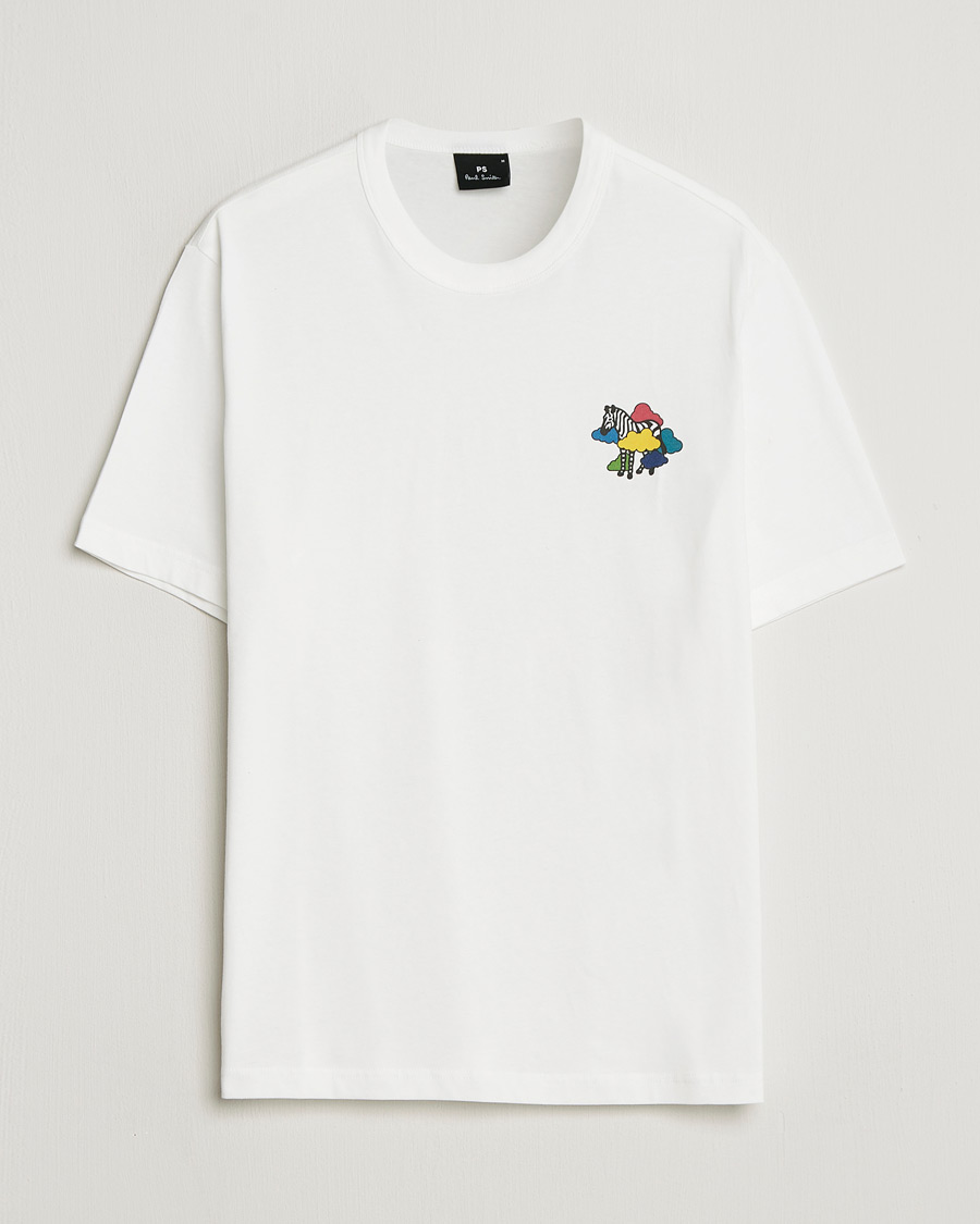 Hombres | Camisetas | PS Paul Smith | Cloud Zebra Printed T-Shirt White
