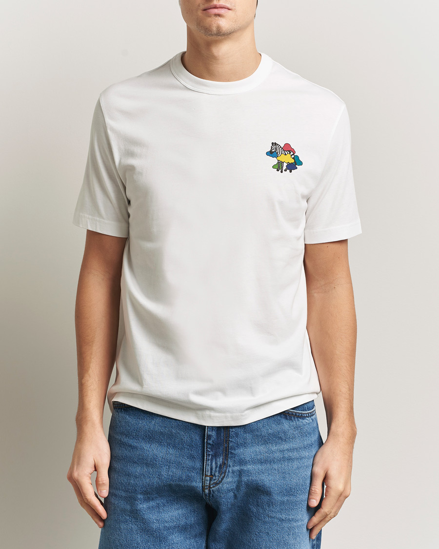 Hombres | Camisetas | PS Paul Smith | Cloud Zebra Printed T-Shirt White