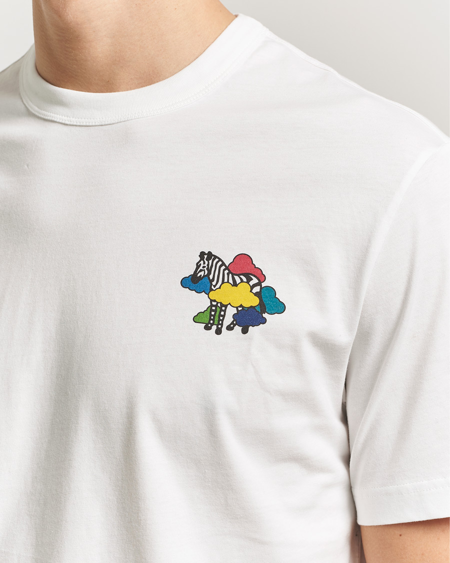 Hombres | Camisetas | PS Paul Smith | Cloud Zebra Printed T-Shirt White