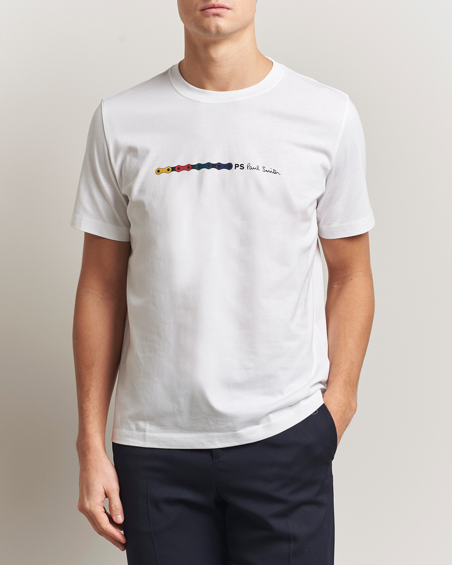Hombres | Camisetas | PS Paul Smith | Chain Printed T-Shirt White