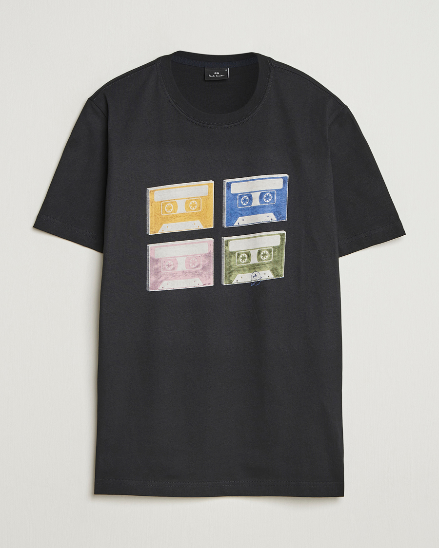 Hombres | Camisetas | PS Paul Smith | Tapes Printed T-Shirt Black