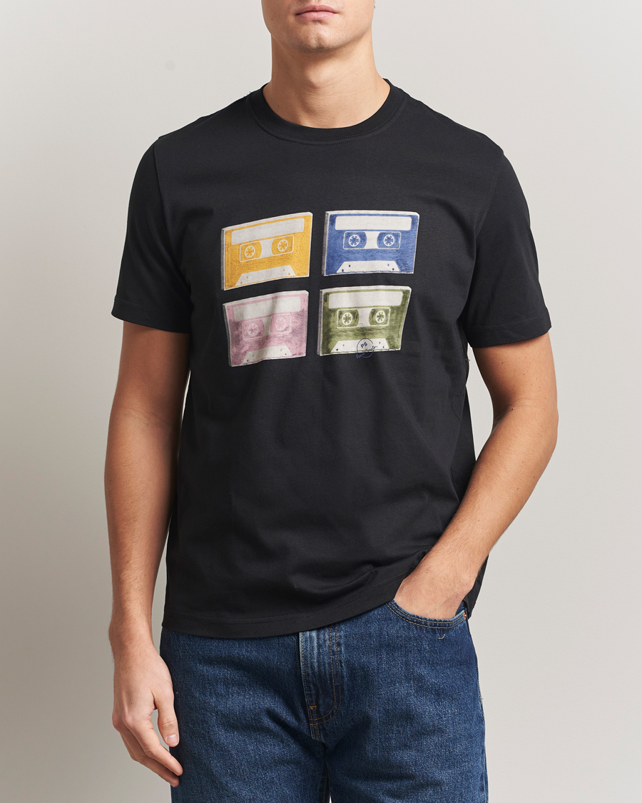 Hombres | Camisetas | PS Paul Smith | Tapes Printed T-Shirt Black