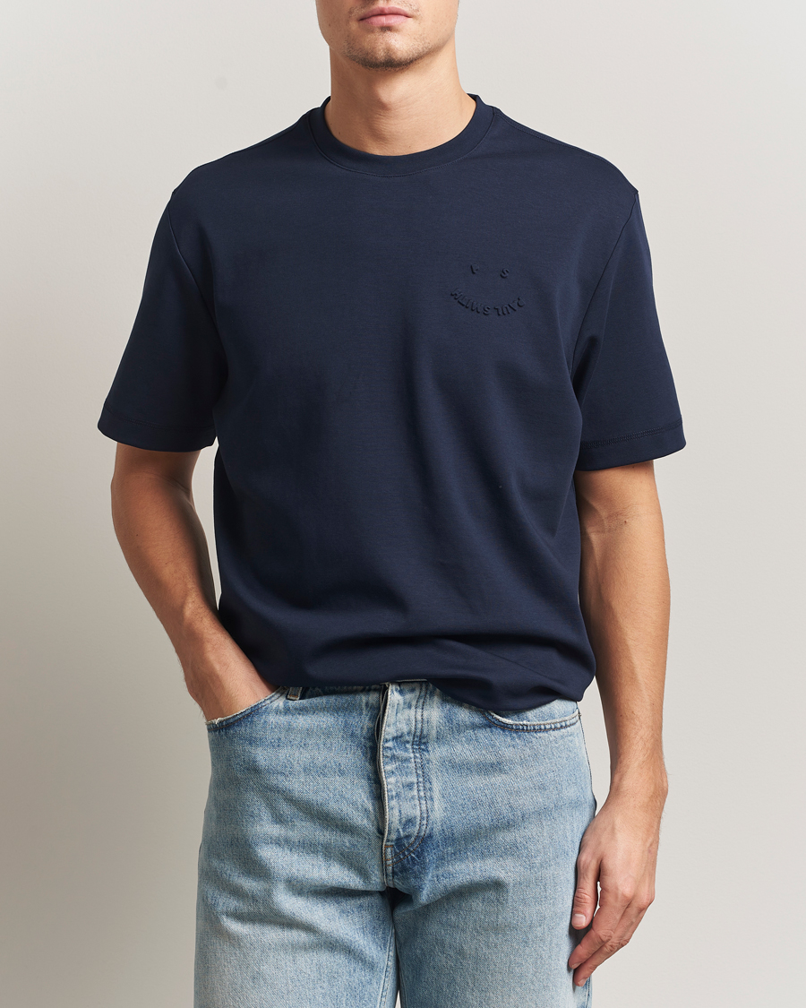 Hombres | Camisetas | PS Paul Smith | Casual Fit Happy T-Shirt Navy
