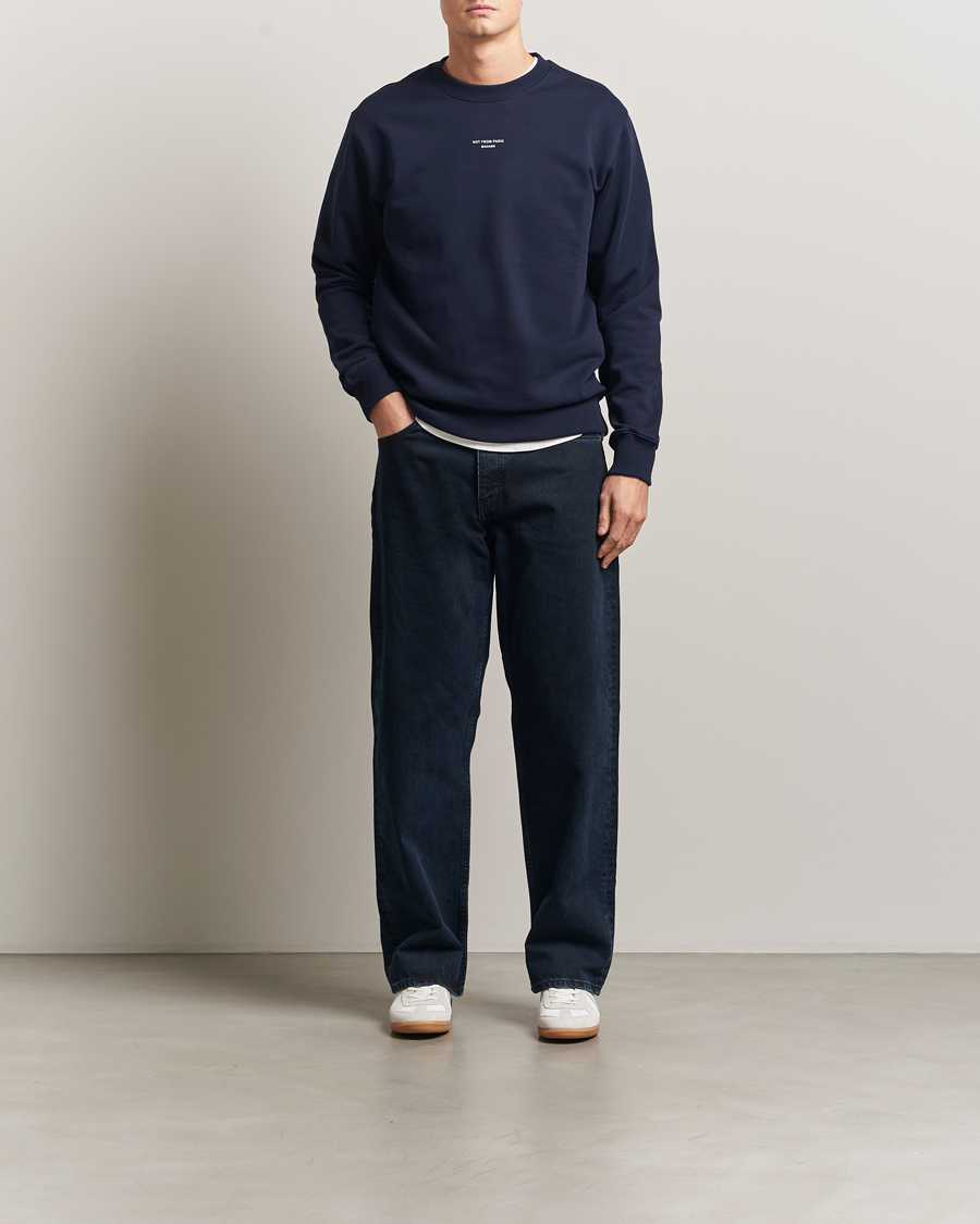 Hombres | Jerséis y prendas de punto | Drôle de Monsieur | Classic Slogan Sweatshirt Navy