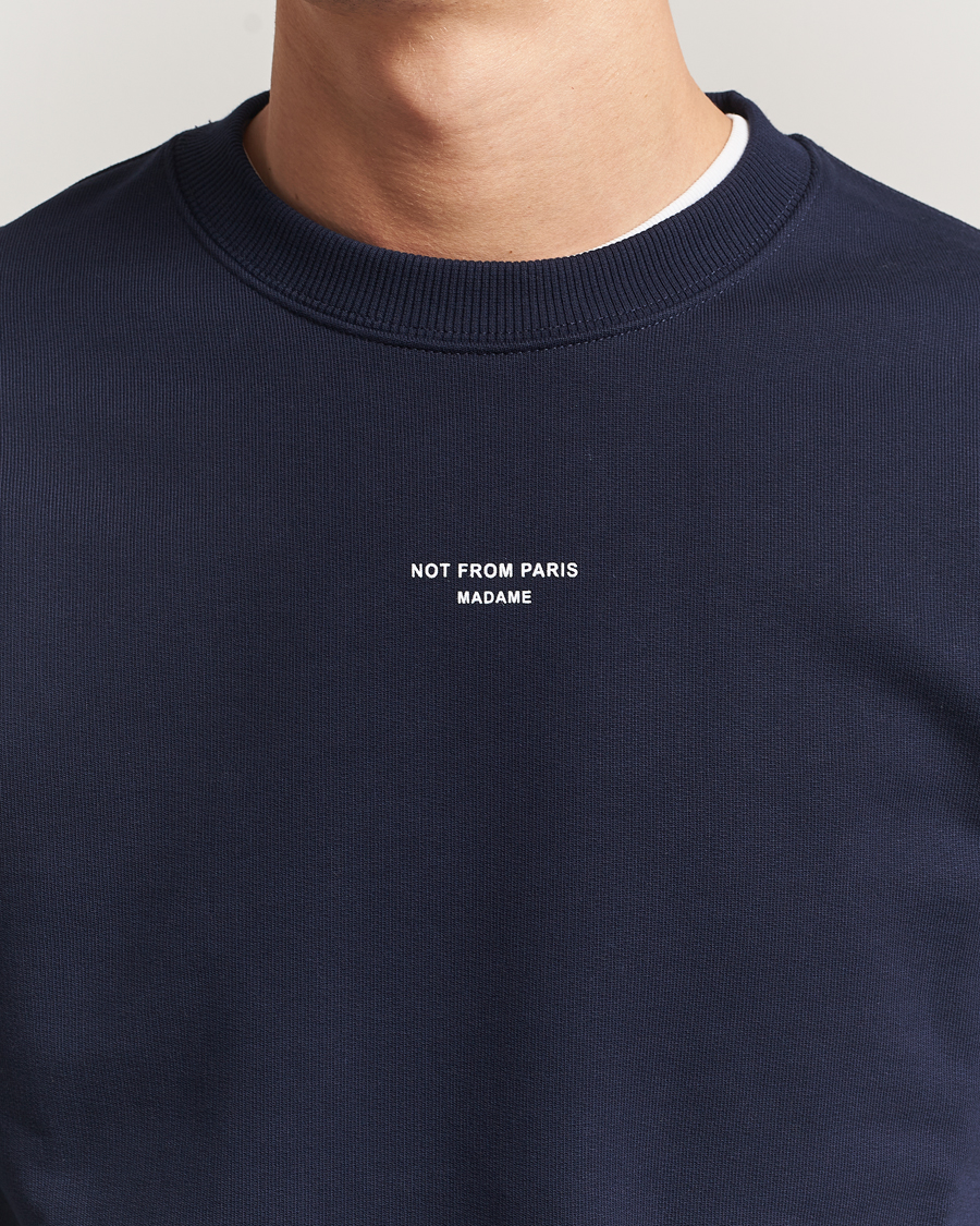 Hombres | Jerséis y prendas de punto | Drôle de Monsieur | Classic Slogan Sweatshirt Navy