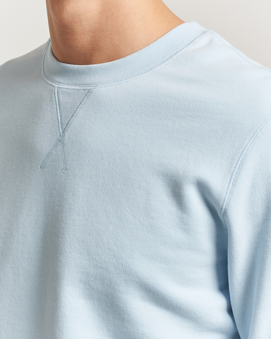 Hombres | Jerséis y prendas de punto | Sunspel | Loopback Sweatshirt Frost Blue