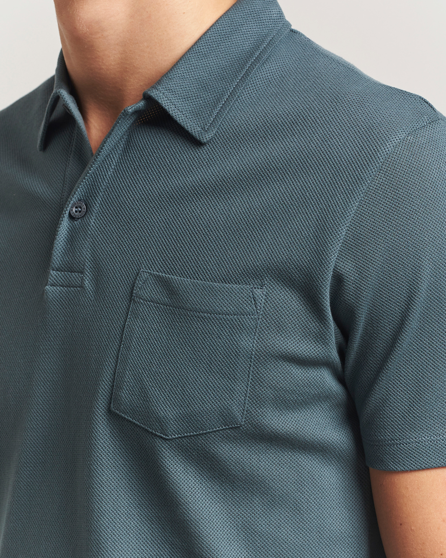 Hombres | Polos | Sunspel | Riviera Polo Shirt Dark Petrol