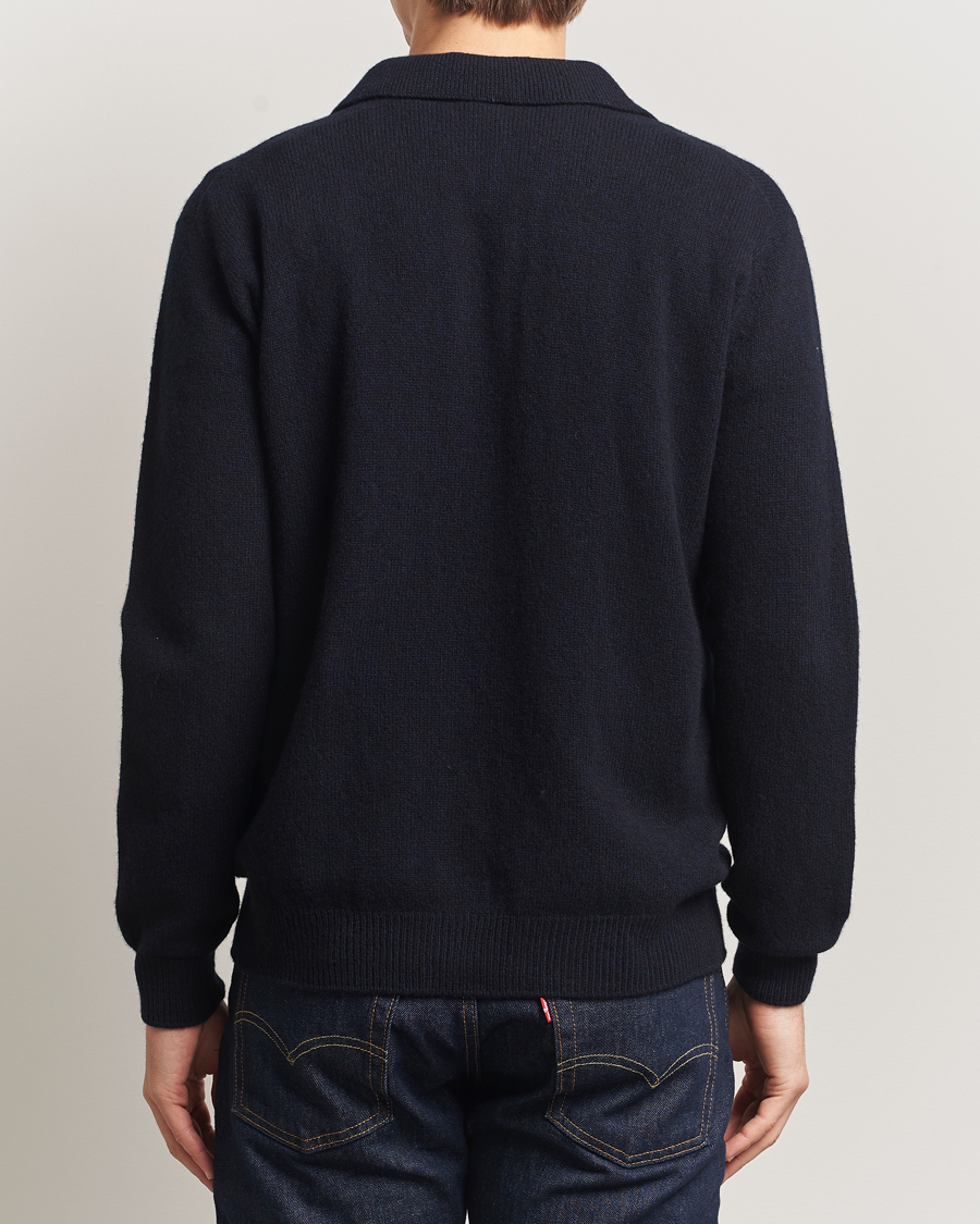 Hombres | Jerséis y prendas de punto | Sunspel | Lambswool Cardigan Dark Navy