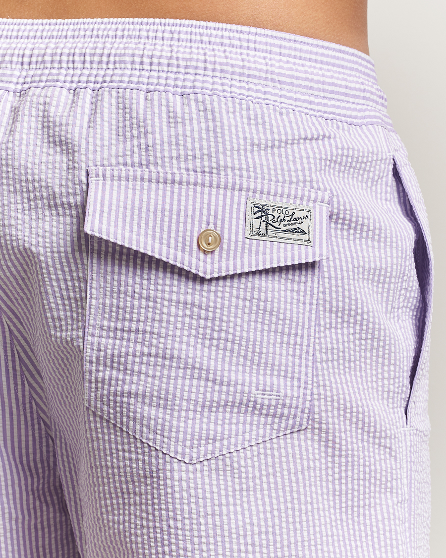 Hombres | Bañadores | Polo Ralph Lauren | Traveler Mid Trunk Seersucker Sky Levander