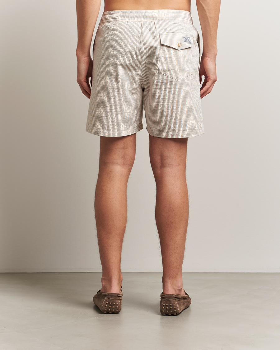 Hombres | Bañadores | Polo Ralph Lauren | Traveler Mid Trunk Seersucker Coastal Beige