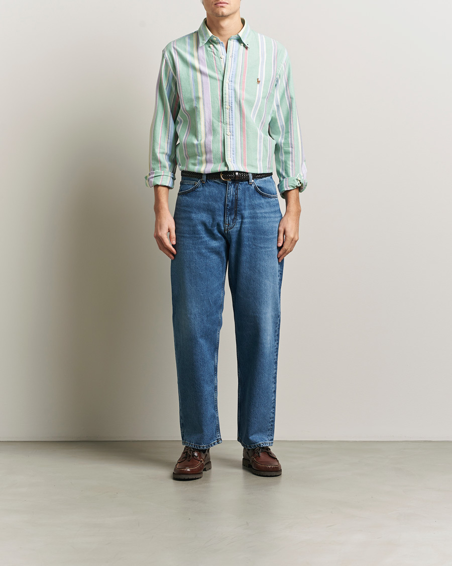 Hombres | Camisas | Polo Ralph Lauren | Custom Fit Oxford Checked Shirt Green/Purple