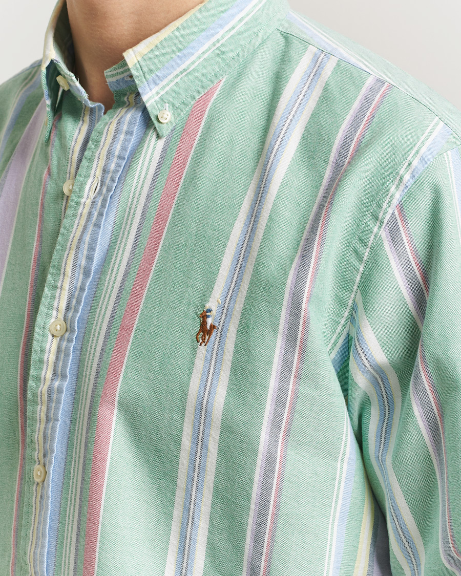 Hombres | Camisas | Polo Ralph Lauren | Custom Fit Oxford Checked Shirt Green/Purple