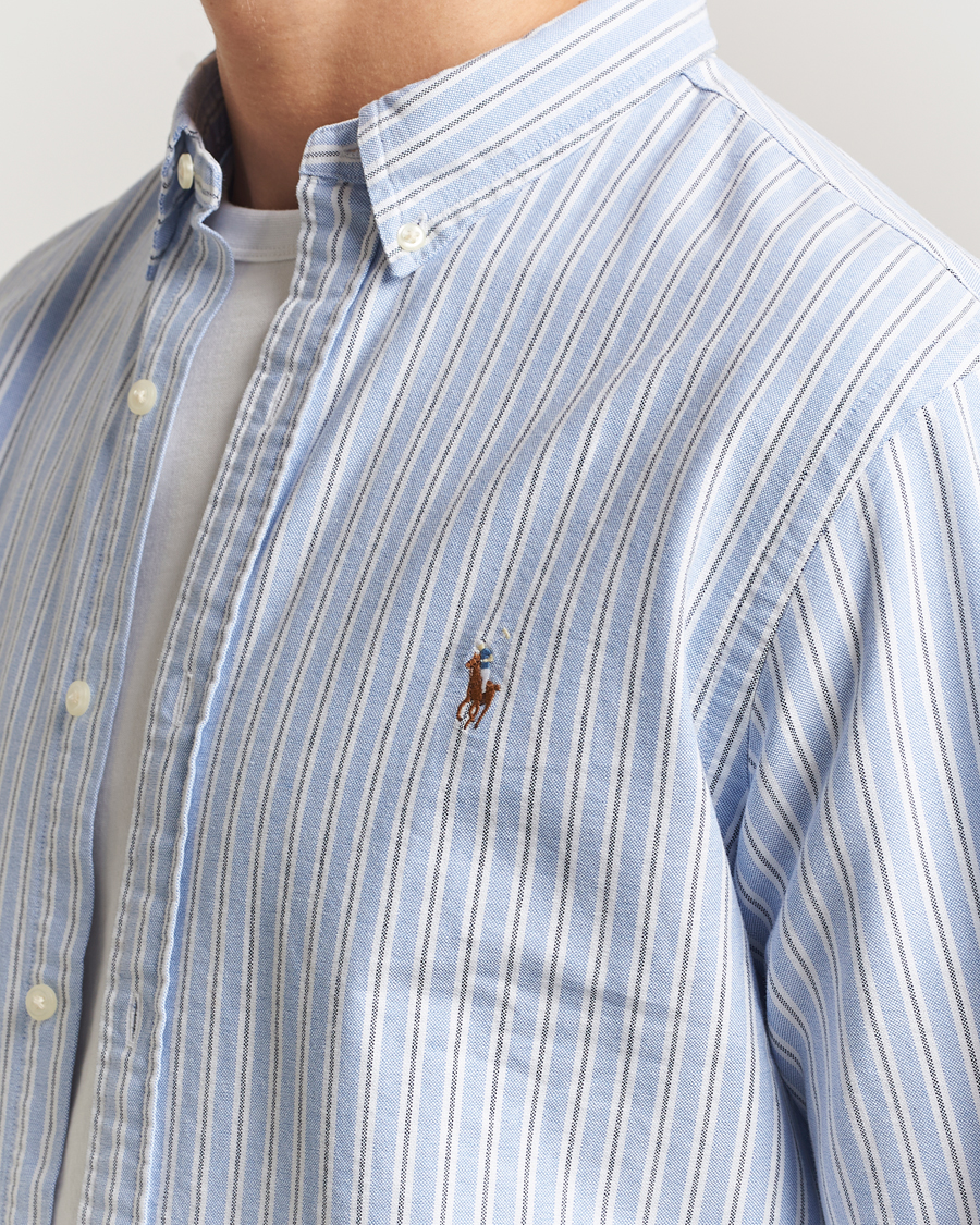 Hombres | Camisas | Polo Ralph Lauren | Slim Fit Oxford Striped Shirt Light Blue/White