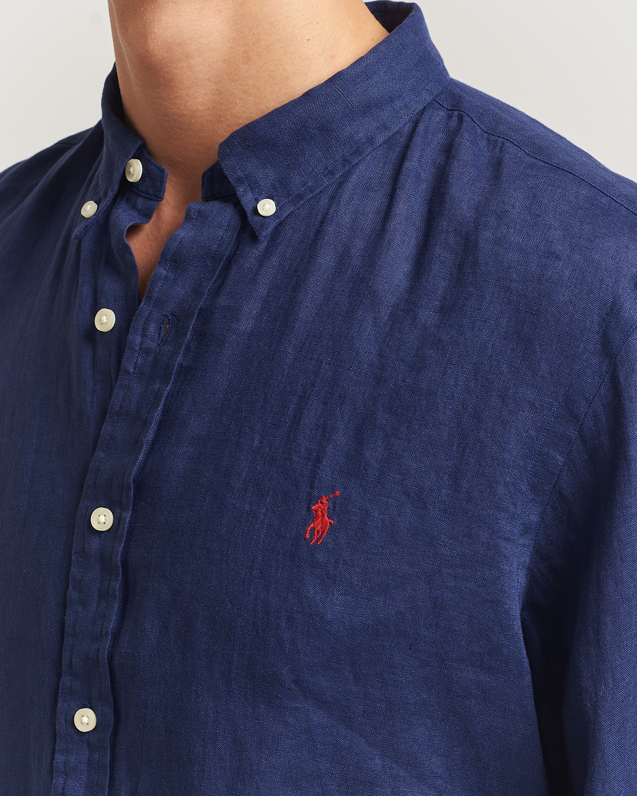 Hombres | Camisas | Polo Ralph Lauren | Slim Fit Linen Shirt Navy