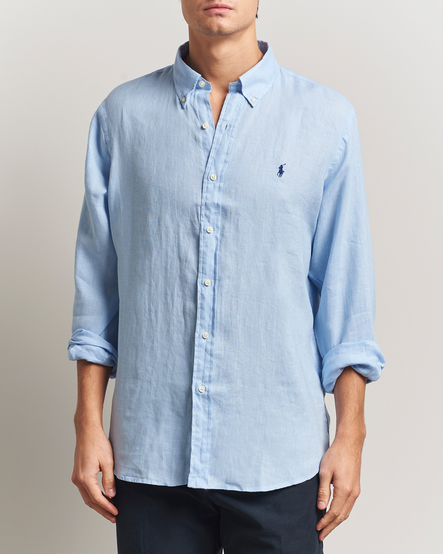 Hombres | Camisas | Polo Ralph Lauren | Custom Fit Linen Shirt Office Blue