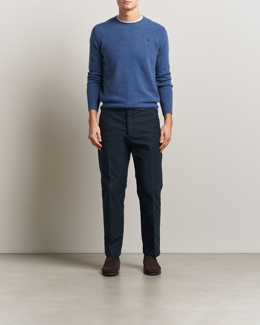 Hombres | Jerséis y prendas de punto | Polo Ralph Lauren | Wool/Cashmere Crew Neck Seasalt Blue Heather
