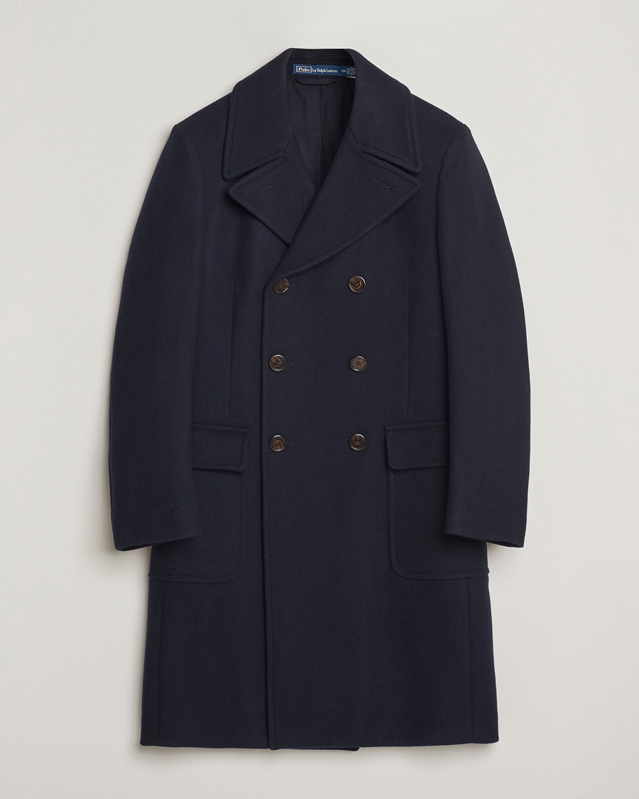 Hombres | Abrigos y chaquetas | Polo Ralph Lauren | Double Breasted Top Wool Coat Navy