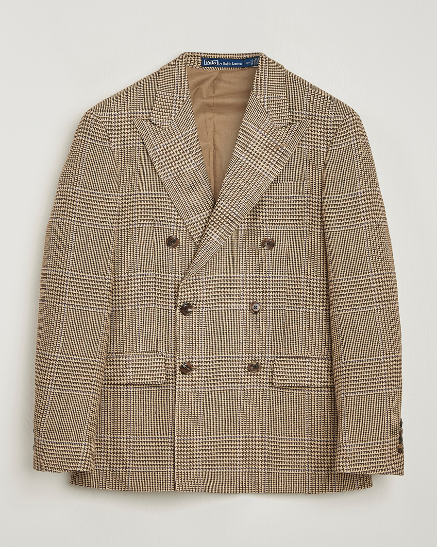 Hombres | Blazers | Polo Ralph Lauren | DB Wool Prince of Wales Blazer Sand/Brown