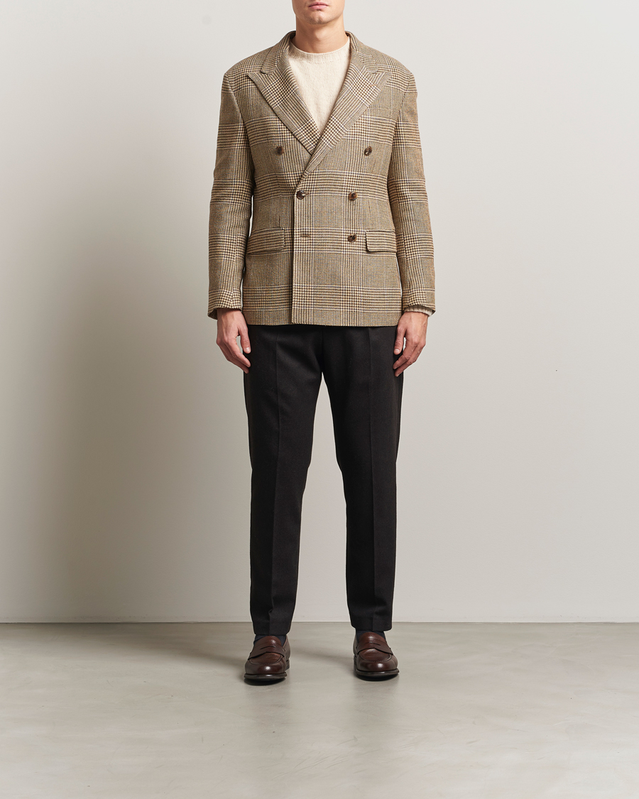 Hombres | Blazers | Polo Ralph Lauren | DB Wool Prince of Wales Blazer Sand/Brown