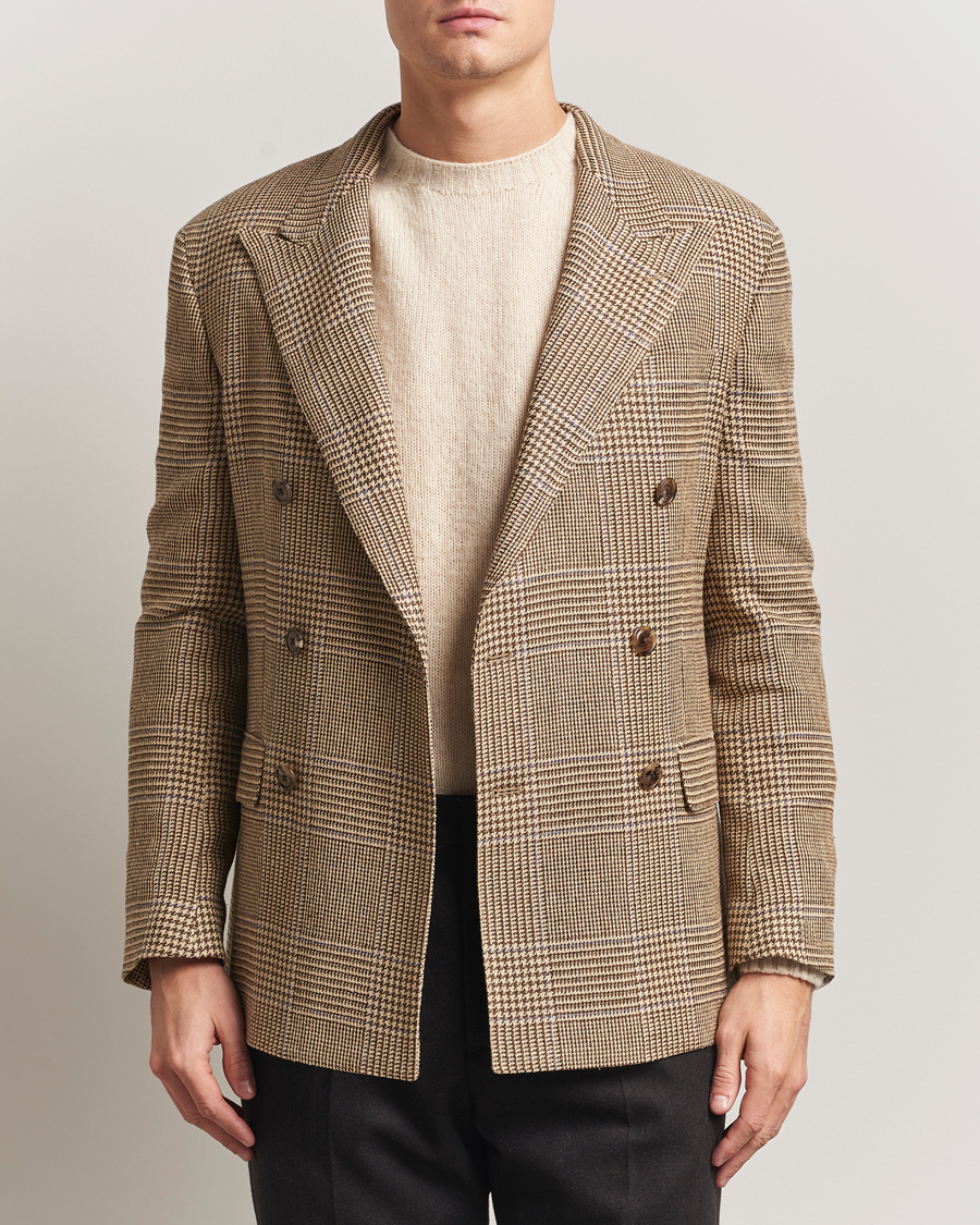 Hombres | Blazers | Polo Ralph Lauren | DB Wool Prince of Wales Blazer Sand/Brown