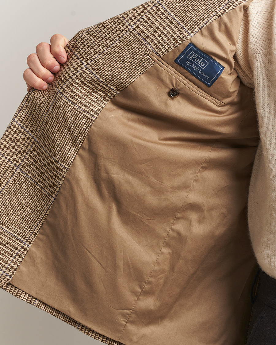 Hombres | Blazers | Polo Ralph Lauren | DB Wool Prince of Wales Blazer Sand/Brown