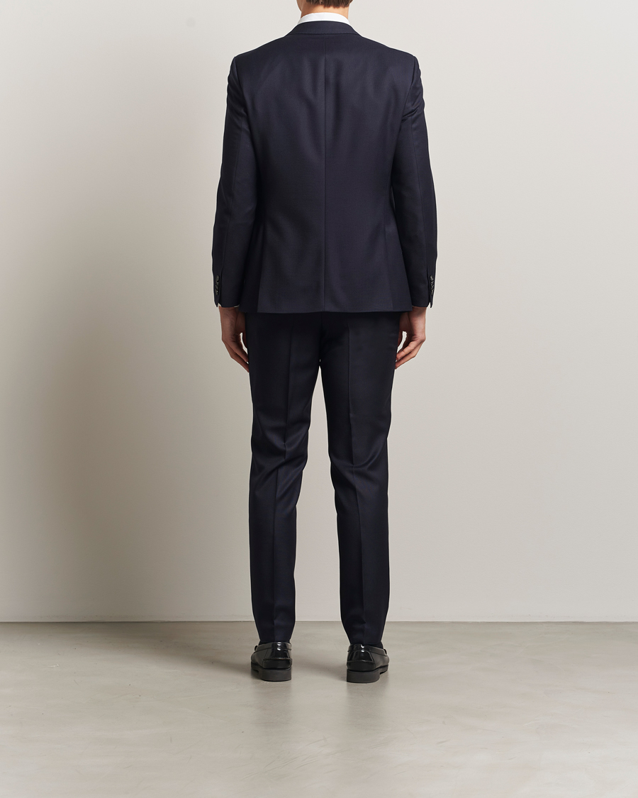 Hombres | Trajes | BOSS BLACK | Huge Structured Wool Suit Dark Blue