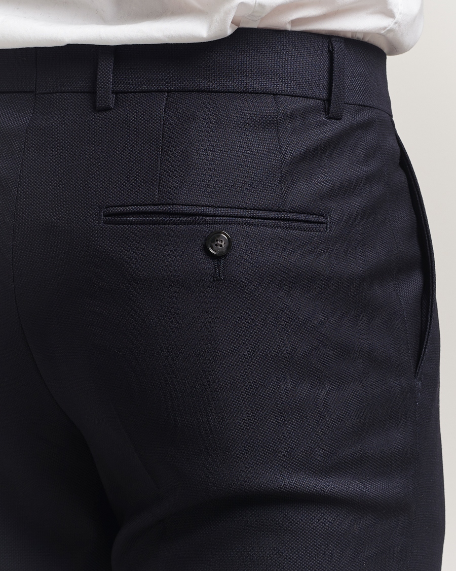Hombres | Trajes | BOSS BLACK | Huge Structured Wool Suit Dark Blue