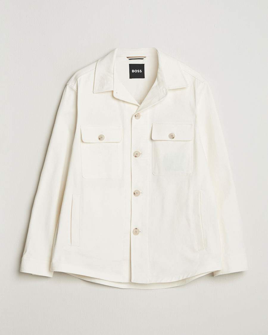 Hombres | Camisas | BOSS BLACK | Carper Cotton Twill Overshirt Natural