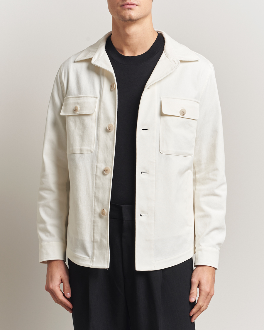Hombres | Camisas | BOSS BLACK | Carper Cotton Twill Overshirt Natural