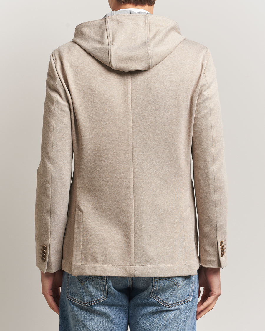 Hombres | Blazers | BOSS BLACK | Hanry Hooded Jersey Blazer Dark Beige