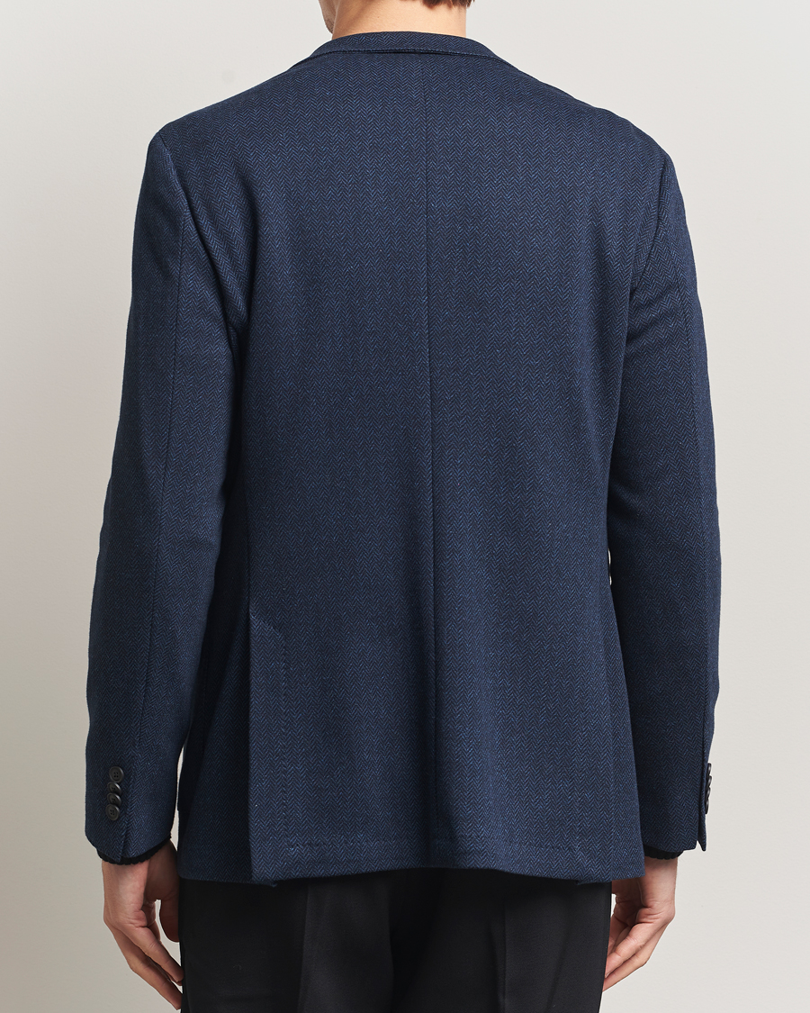 Hombres | Blazers | BOSS BLACK | Jaye Jersey Herringbone Blazer Dark Blue