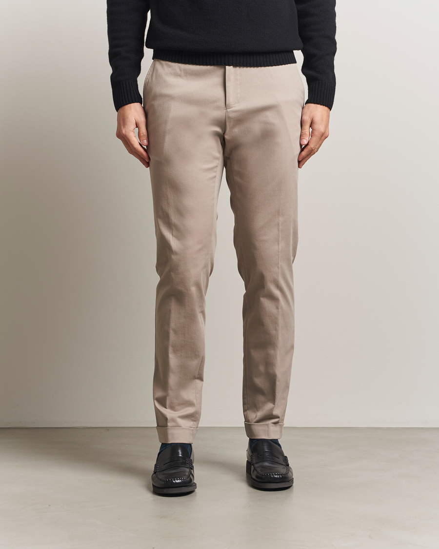 Hombres | Pantalones | BOSS BLACK | Genius Cotton Trousers Beige