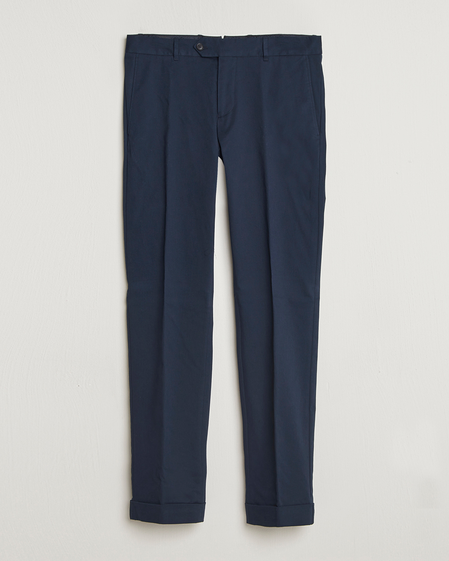 Hombres | Pantalones | BOSS BLACK | Genius Cotton Trousers Dark Blue