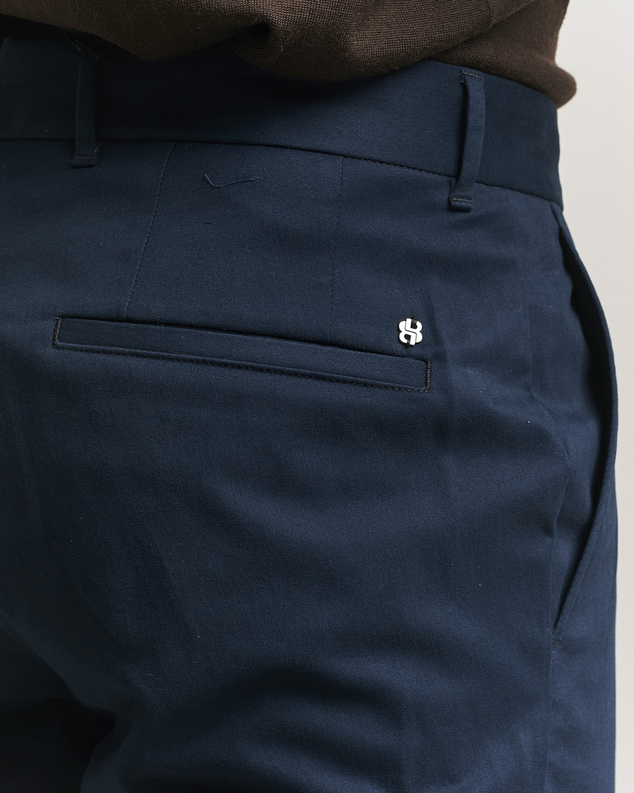 Hombres | Pantalones | BOSS BLACK | Genius Cotton Trousers Dark Blue