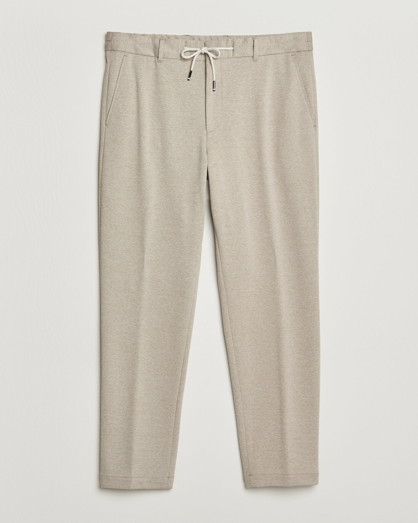 Hombres | Pantalones | BOSS BLACK | Perin Jersey Drawstring Trousers Dark Beige