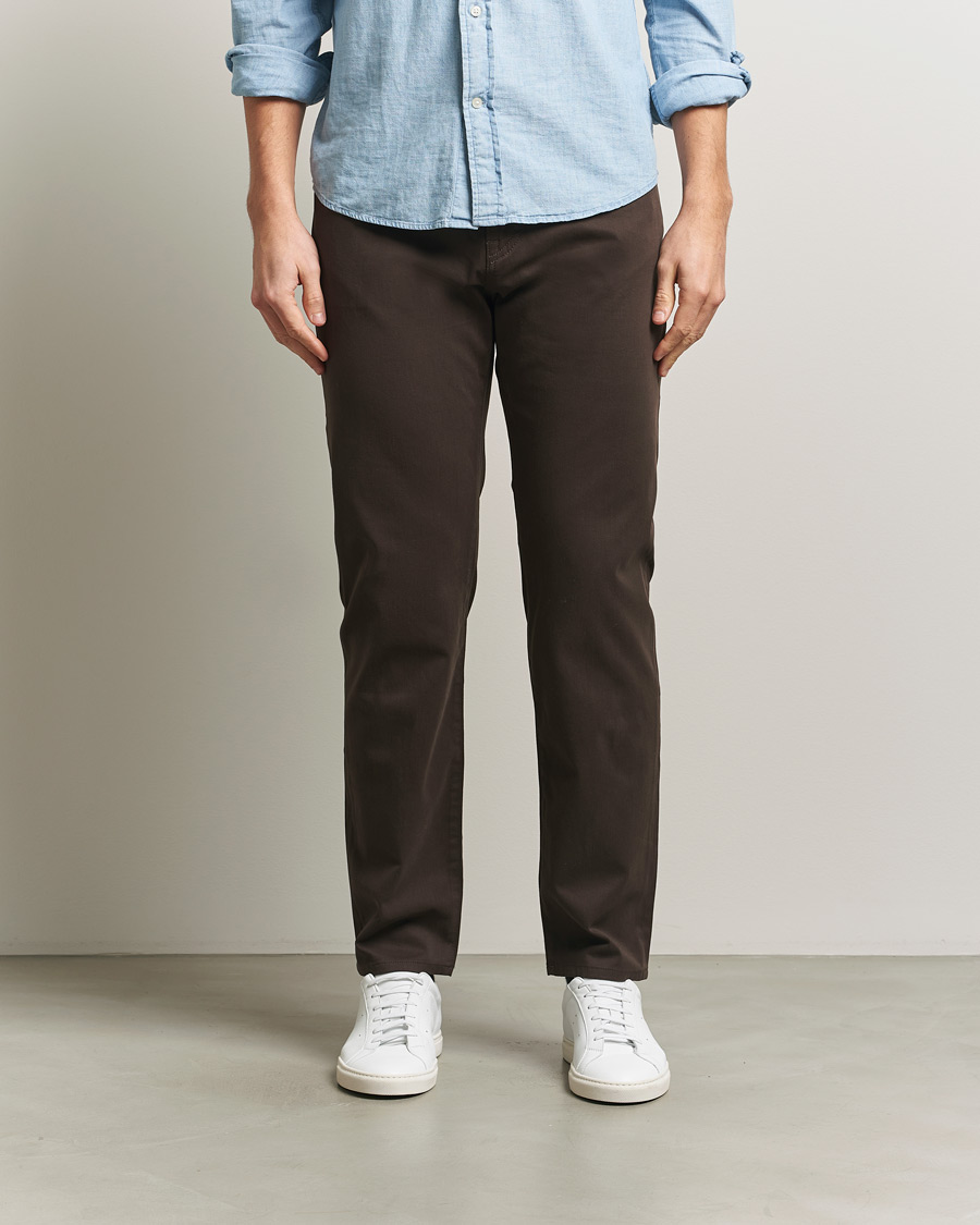 Hombres | Pantalones | BOSS BLACK | Re.Maine Cotton 5-Pocket Pants Dark Brown