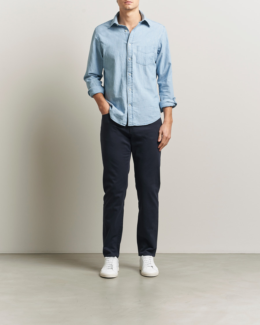 Hombres | Pantalones | BOSS BLACK | Re.Maine Cotton 5-Pocket Pants Dark Blue