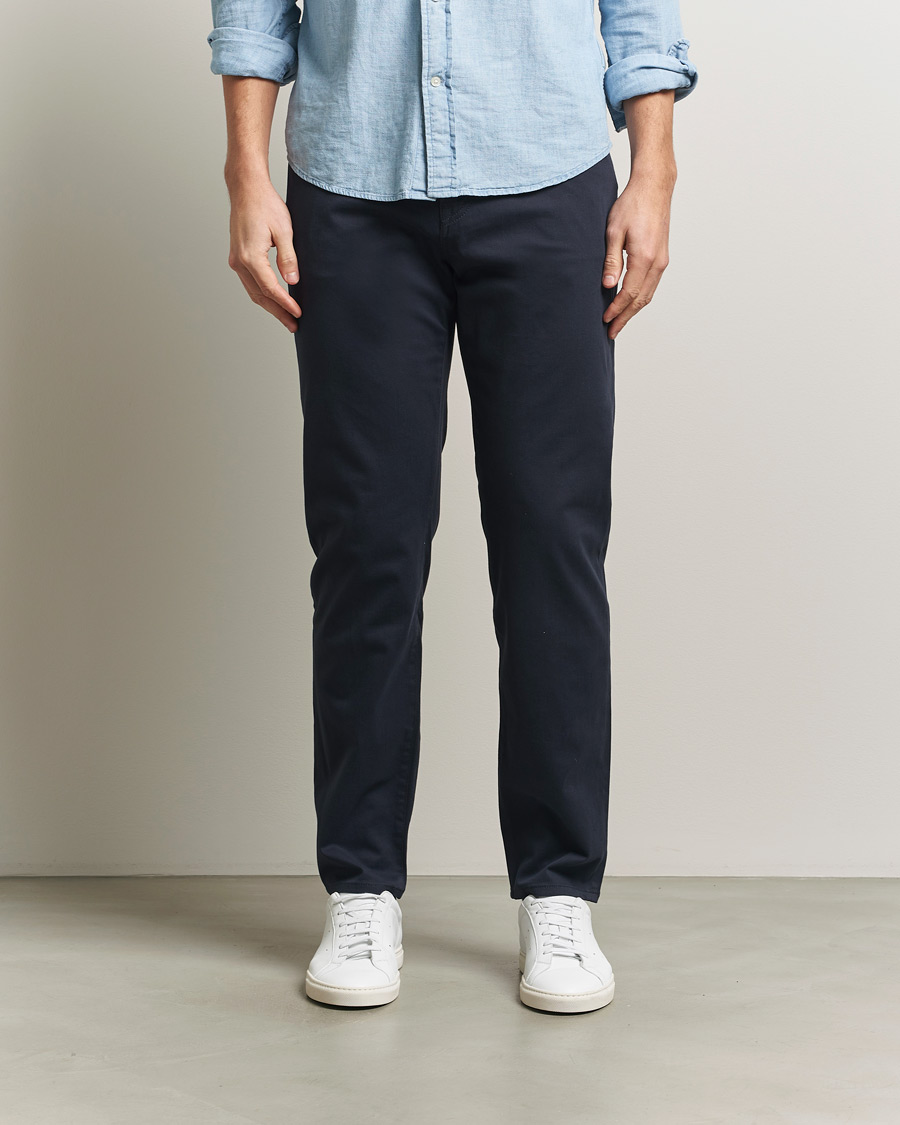 Hombres | Pantalones | BOSS BLACK | Re.Maine Cotton 5-Pocket Pants Dark Blue