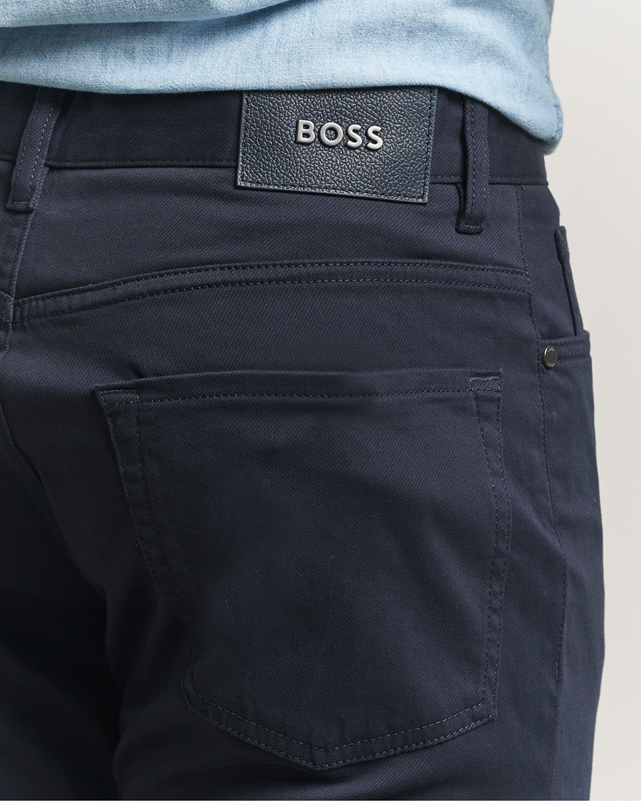 Hombres | Pantalones | BOSS BLACK | Re.Maine Cotton 5-Pocket Pants Dark Blue