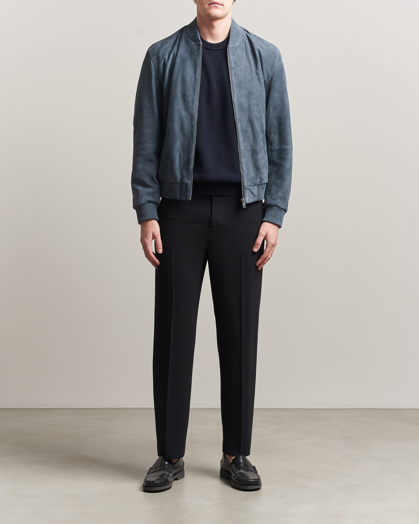 Hombres | Abrigos y chaquetas | BOSS BLACK | Muller Suede Jacket Open Blue