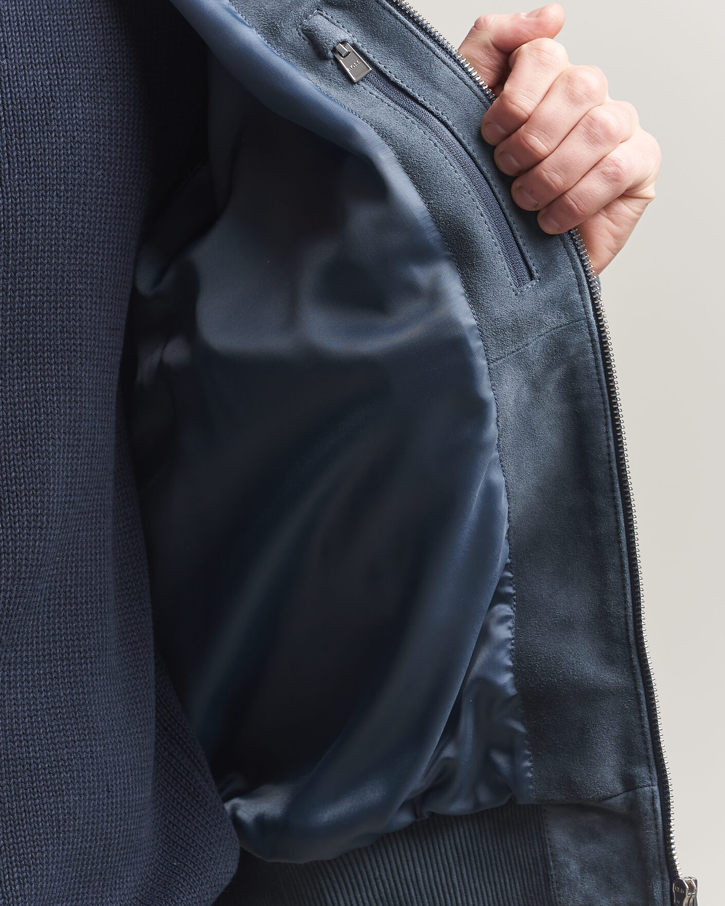 Hombres | Abrigos y chaquetas | BOSS BLACK | Muller Suede Jacket Open Blue