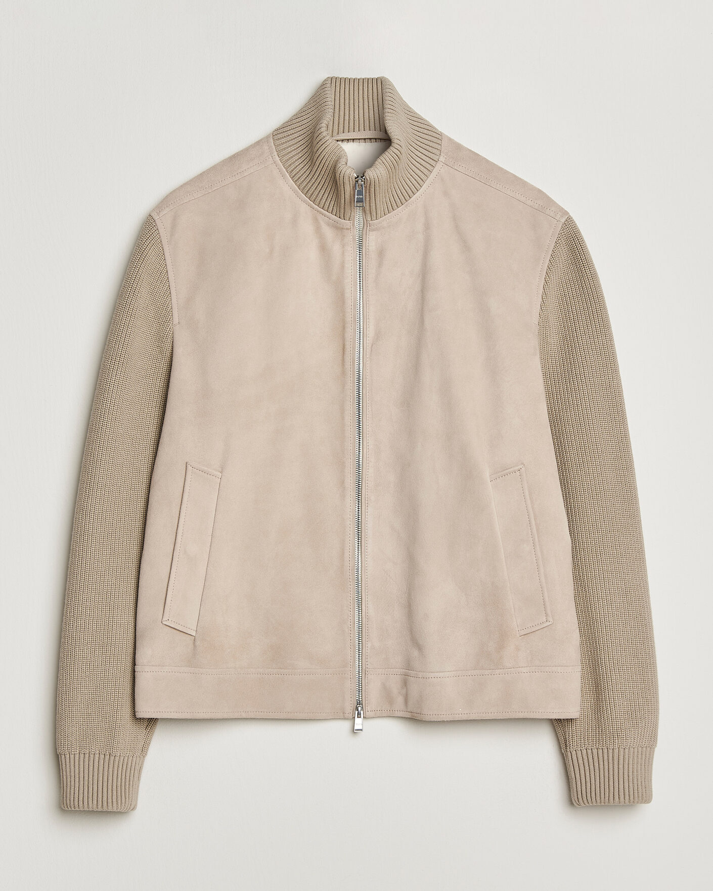 Hombres | Abrigos y chaquetas | BOSS BLACK | Maven Suede Hybrid Jacket Open White