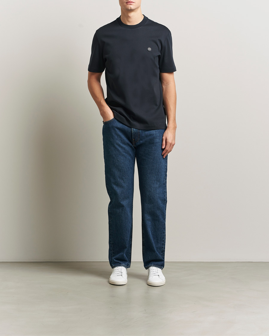 Hombres | Camisetas | BOSS BLACK | Taut Regular Fit T-Shirt Dark Blue