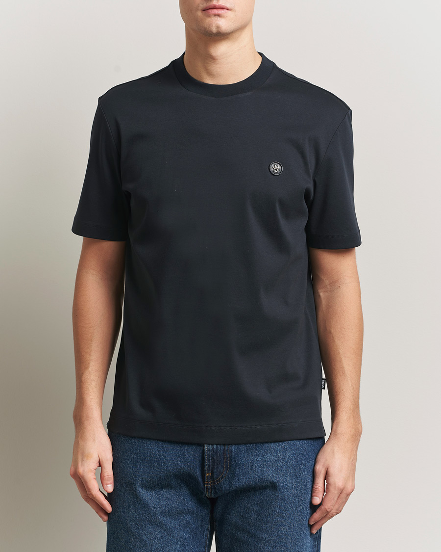 Hombres | Camisetas | BOSS BLACK | Taut Regular Fit T-Shirt Dark Blue