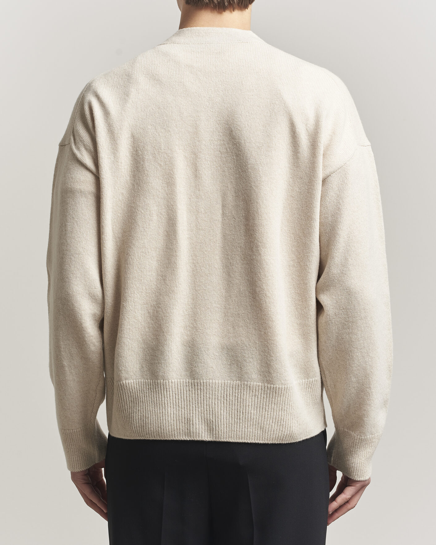 Hombres | Jerséis y prendas de punto | BOSS BLACK | Ucone Wool Knitted Cardigan Open White