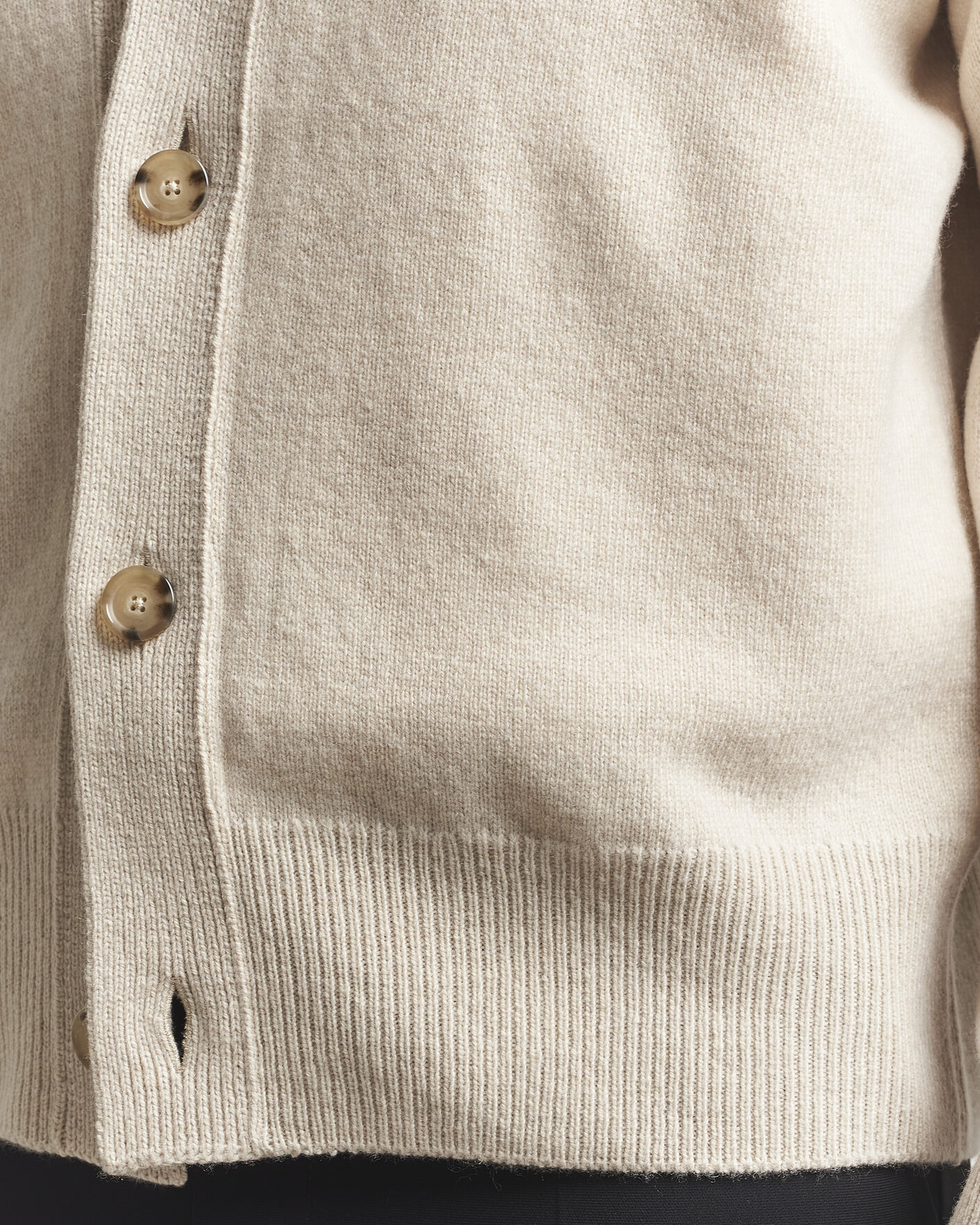 Hombres | Jerséis y prendas de punto | BOSS BLACK | Ucone Wool Knitted Cardigan Open White