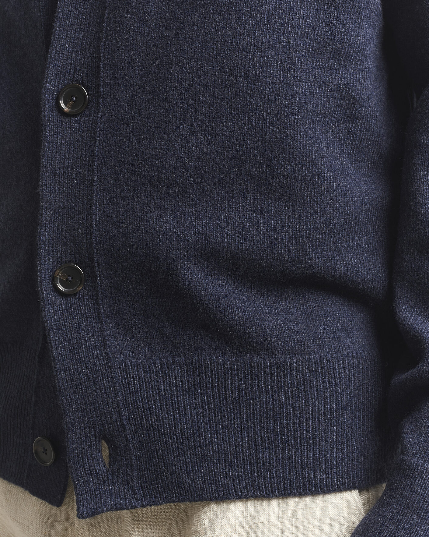 Hombres | Jerséis y prendas de punto | BOSS BLACK | Ucone Wool Knitted Cardigan Dark Blue
