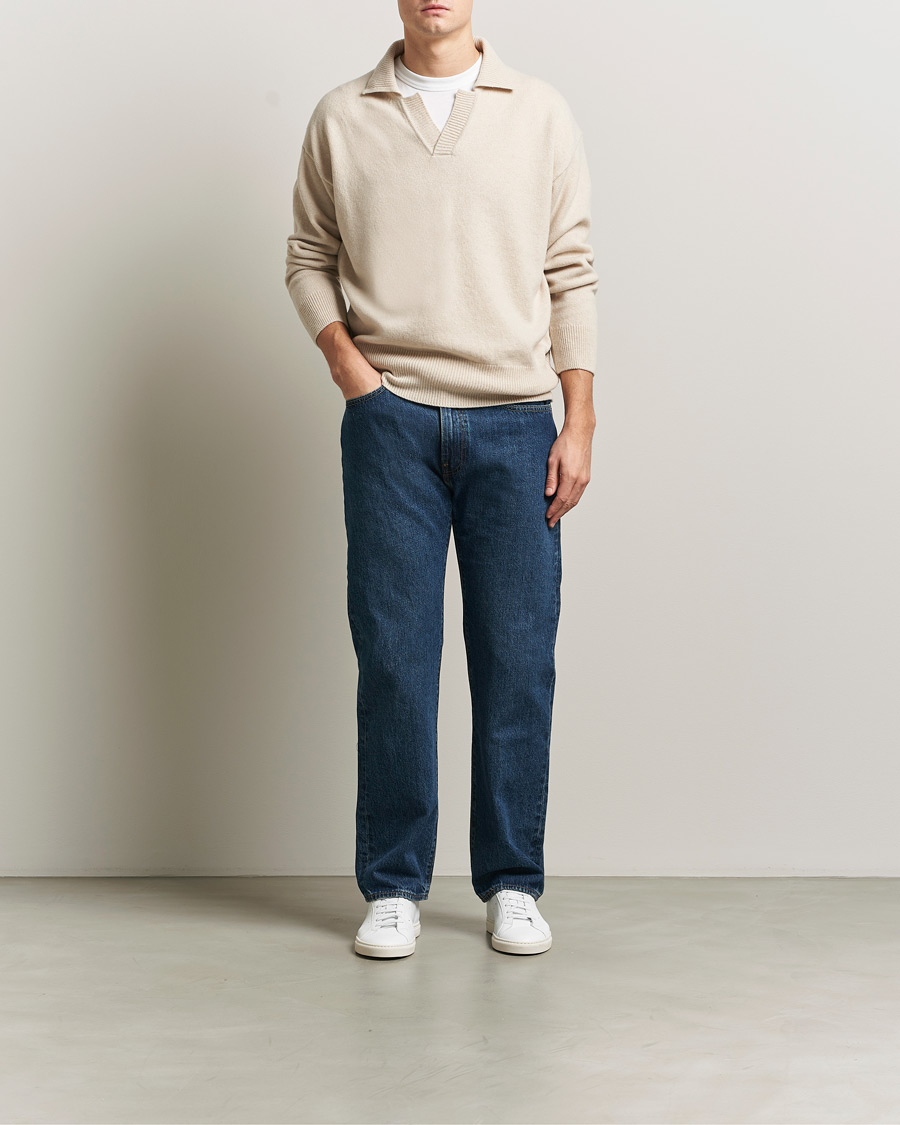 Hombres | Jerséis y prendas de punto | BOSS BLACK | Ucari Wool Knitted Polo Open White