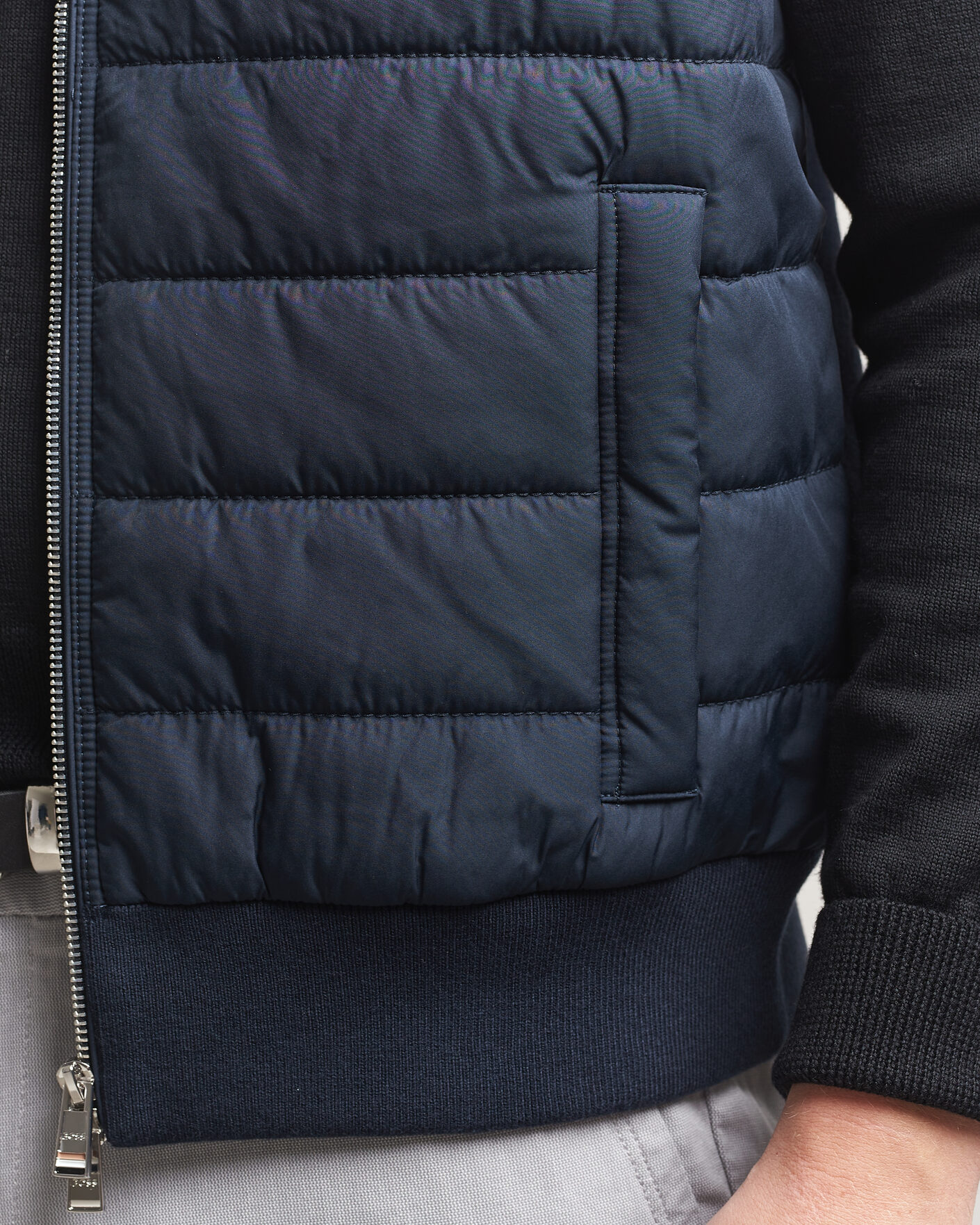 Hombres | Chalecos | BOSS BLACK | Urwin Cotton/Wool Vest Dark Blue